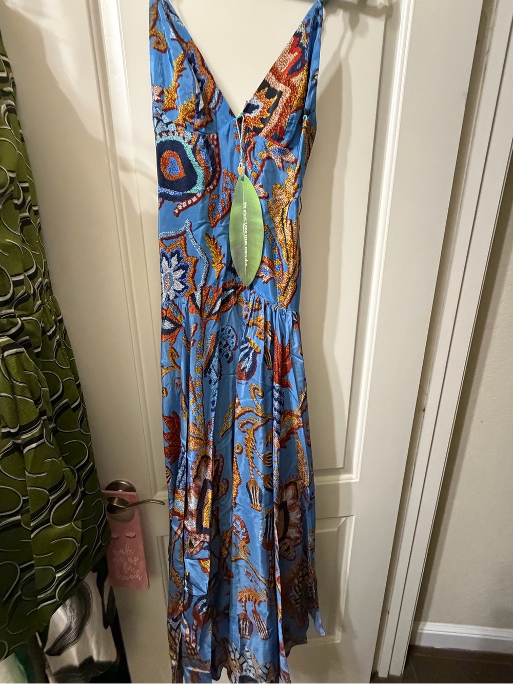 FARM Rio Blue Floral Print Maxi Dress - Picture 8 of 10